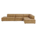 Restore 4-Piece Vegan Leather Modular L-Shaped Armless Sectional Sofa by Modway - top view