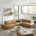 Restore 4-Piece Vegan Leather Modular L-Shaped Armless Sectional Sofa by Modway - front view