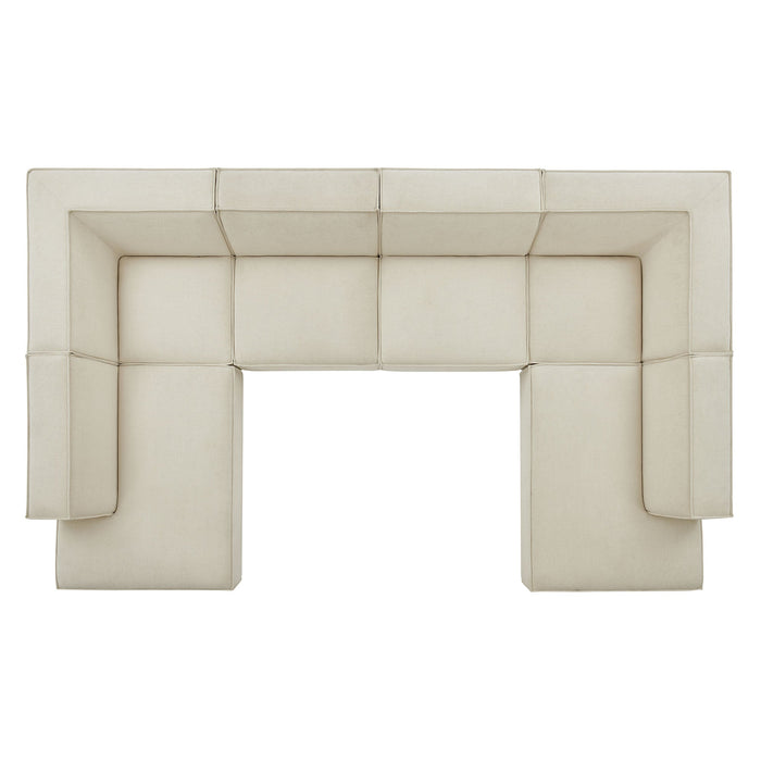Restore 6-Piece Performance Fabric Upholstered U-Shaped Sectional Sofa by Modway - control panel detail