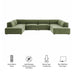 Restore 6-Piece Performance Fabric Upholstered U-Shaped Sectional Sofa sectional sofa detail close-up