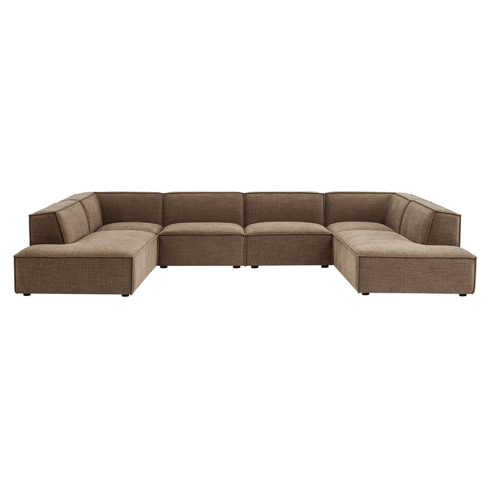 Restore 6-Piece Performance Fabric Upholstered U-Shaped Sectional Sofa sectional sofa back view