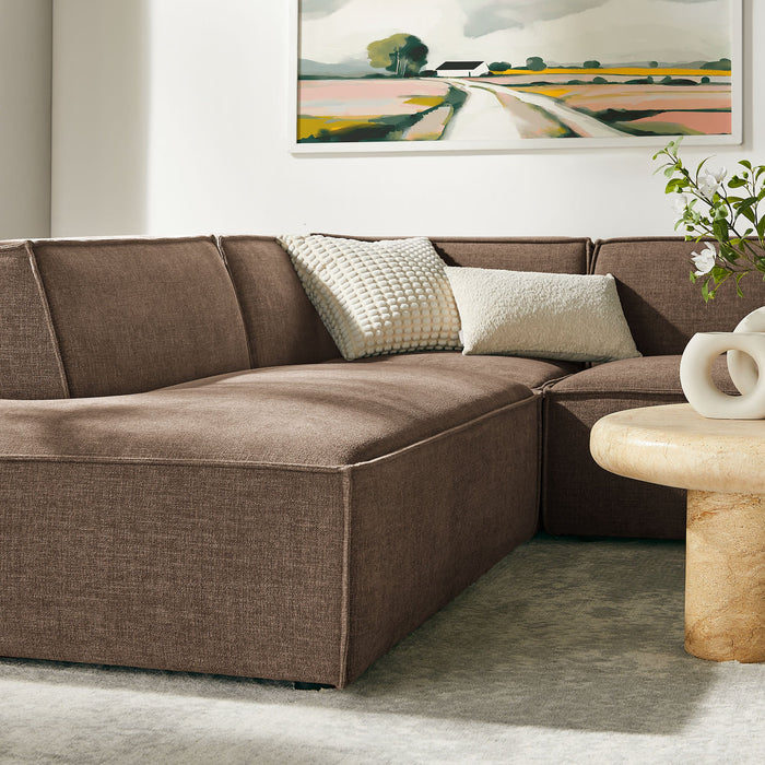 Restore 6-Piece Performance Fabric Upholstered U-Shaped Sectional Sofa sectional sofa dimensions and measurements