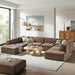 Restore 6-Piece Performance Fabric Upholstered U-Shaped Sectional Sofa sectional sofa dimensions and measurements