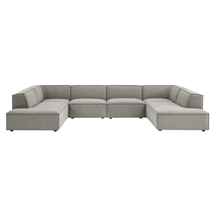 Restore 6-Piece Performance Fabric Upholstered U-Shaped Sectional Sofa sectional sofa detail close-up