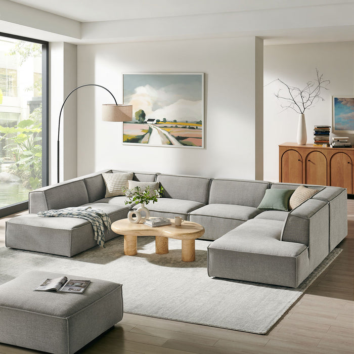 Restore 6-Piece Performance Fabric Upholstered U-Shaped Sectional Sofa by Modway - view 25