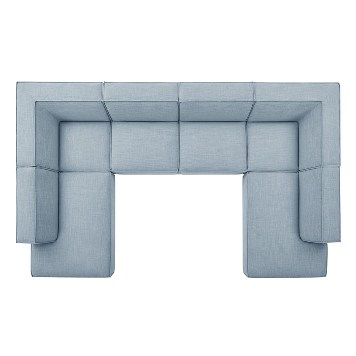 Restore 6-Piece Performance Fabric Upholstered U-Shaped Sectional Sofa by Modway - view 24