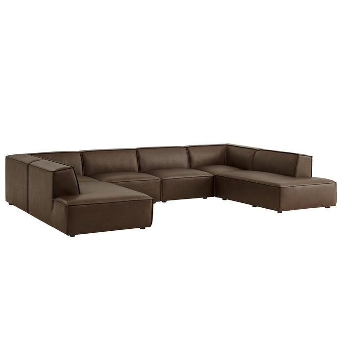 Restore 6-Piece Vegan Leather U-Shaped Armless Sectional Sofa by Modway - accessory view
