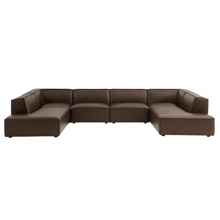Restore 6-Piece Vegan Leather U-Shaped Armless Sectional Sofa by Modway - view 21