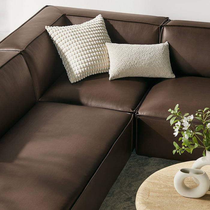 Restore 6-Piece Vegan Leather U-Shaped Armless Sectional Sofa by Modway - view 20