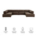 Restore 6-Piece Vegan Leather U-Shaped Armless Sectional Sofa by Modway - installation view
