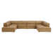 Restore 6-Piece Vegan Leather U-Shaped Armless Sectional Sofa by Modway - top view