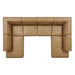 Restore 6-Piece Vegan Leather U-Shaped Armless Sectional Sofa by Modway - interior view