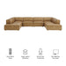 Restore 6-Piece Vegan Leather U-Shaped Armless Sectional Sofa by Modway - side view