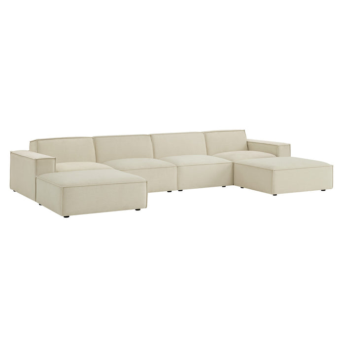 Restore 6-Piece Performance Fabric Upholstered Modular Sectional Sofa by Modway - angle view