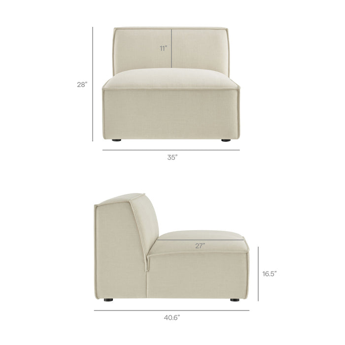 Restore 6-Piece Performance Fabric Upholstered Modular Sectional Sofa by Modway - lifestyle in-use