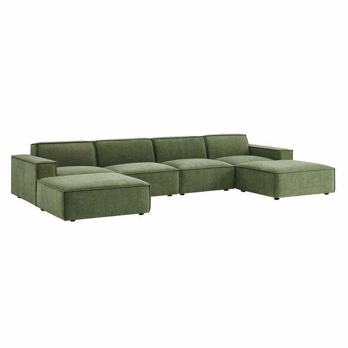 Restore 6-Piece Performance Fabric Upholstered Modular Sectional Sofa sectional sofa angle view