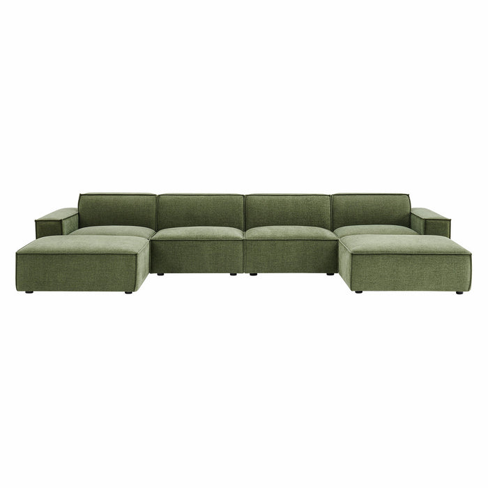 Restore 6-Piece Performance Fabric Upholstered Modular Sectional Sofa sectional sofa back view