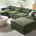 Restore 6-Piece Performance Fabric Upholstered Modular Sectional Sofa sectional sofa dimensions and measurements