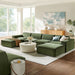 Restore 6-Piece Performance Fabric Upholstered Modular Sectional Sofa sectional sofa dimensions and measurements