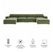 Restore 6-Piece Performance Fabric Upholstered Modular Sectional Sofa sectional sofa back view
