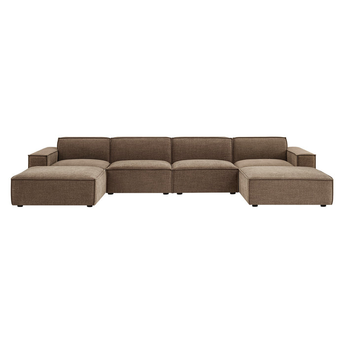 Restore 6-Piece Performance Fabric Upholstered Modular Sectional Sofa sectional sofa detail close-up