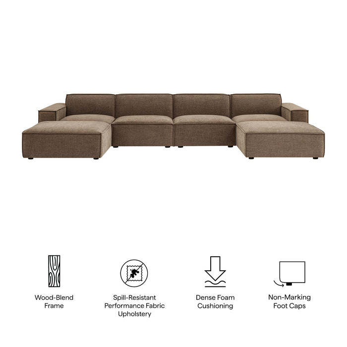 Restore 6-Piece Performance Fabric Upholstered Modular Sectional Sofa sectional sofa detail close-up