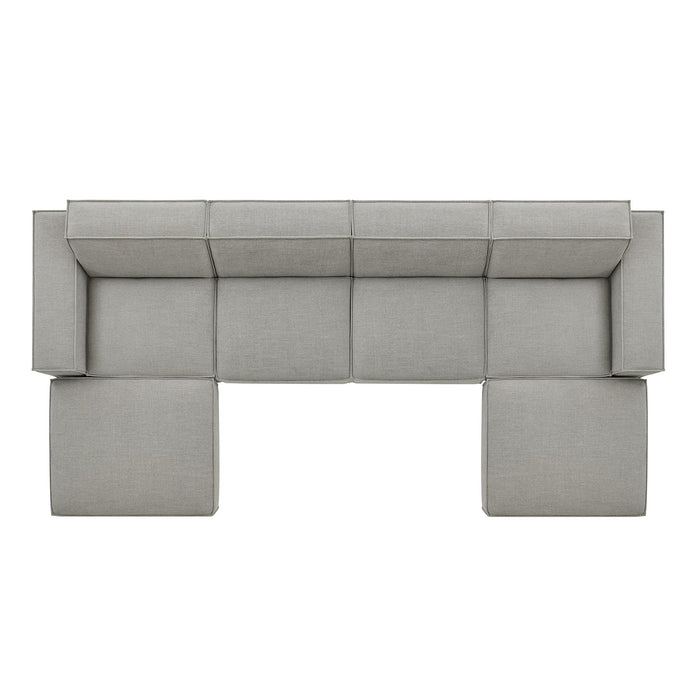 Restore 6-Piece Performance Fabric Upholstered Modular Sectional Sofa by Modway - view 24