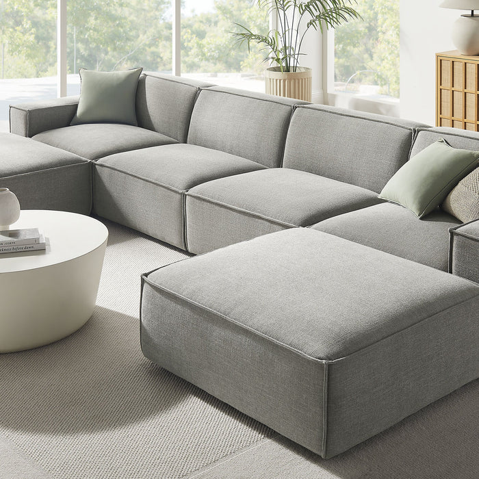 Restore 6-Piece Performance Fabric Upholstered Modular Sectional Sofa by Modway - view 21