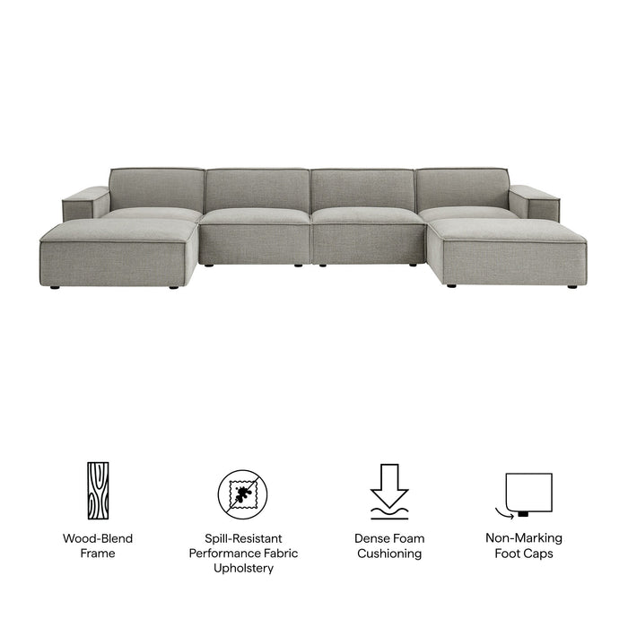 Restore 6-Piece Performance Fabric Upholstered Modular Sectional Sofa by Modway - product label