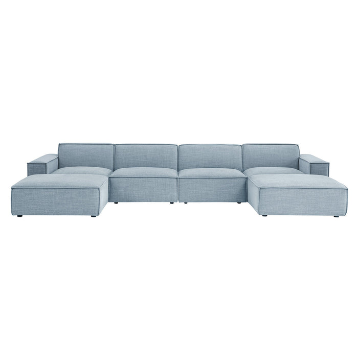Restore 6-Piece Performance Fabric Upholstered Modular Sectional Sofa sectional sofa detail close-up