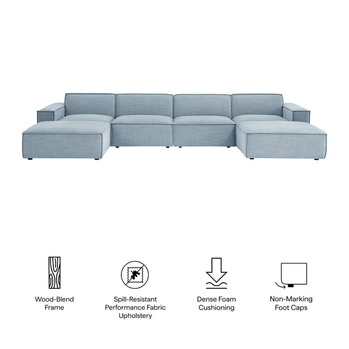 Restore 6-Piece Performance Fabric Upholstered Modular Sectional Sofa by Modway - view 27