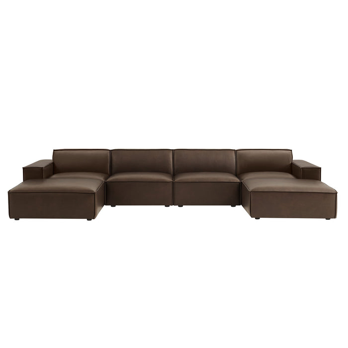 Restore 6-Piece Vegan Leather Modular Sectional Sofa by Modway - view 21