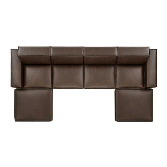 Restore 6-Piece Vegan Leather Modular Sectional Sofa by Modway - view 22
