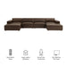 Restore 6-Piece Vegan Leather Modular Sectional Sofa by Modway - installation view