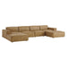 Restore 6-Piece Vegan Leather Modular Sectional Sofa by Modway - angle view