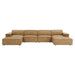 Restore 6-Piece Vegan Leather Modular Sectional Sofa by Modway - top view