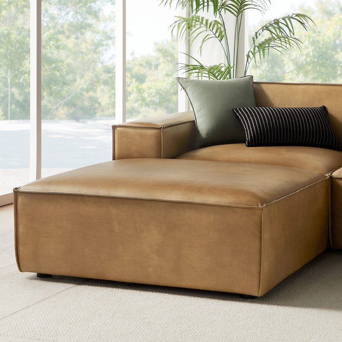 Restore 6-Piece Vegan Leather Modular Sectional Sofa by Modway - feature highlight