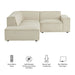 Restore 3-Piece Performance Fabric Upholstered Modular L-Shaped Sectional Sofa by Modway - side view