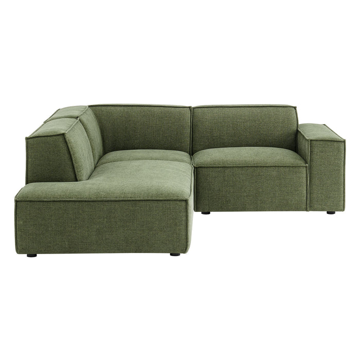 Restore 3-Piece Performance Fabric Upholstered Modular L-Shaped Sectional Sofa sectional sofa angle view