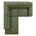 Restore 3-Piece Performance Fabric Upholstered Modular L-Shaped Sectional Sofa sectional sofa back view