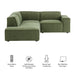 Restore 3-Piece Performance Fabric Upholstered Modular L-Shaped Sectional Sofa sectional sofa back view