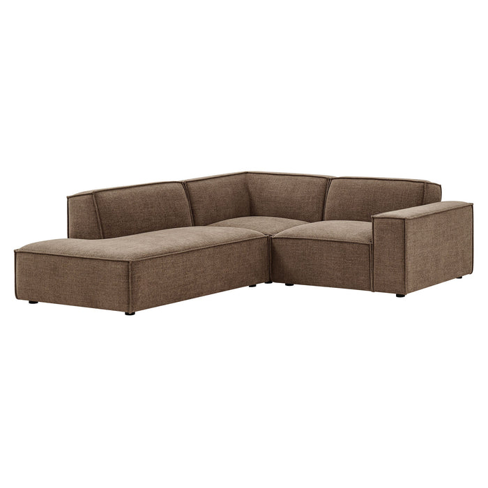 Restore 3-Piece Performance Fabric Upholstered Modular L-Shaped Sectional Sofa sectional sofa detail close-up