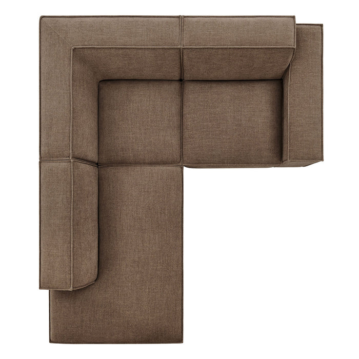 Restore 3-Piece Performance Fabric Upholstered Modular L-Shaped Sectional Sofa sectional sofa lifestyle shot