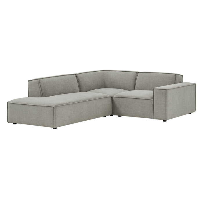 Restore 3-Piece Performance Fabric Upholstered Modular L-Shaped Sectional Sofa by Modway - view 24