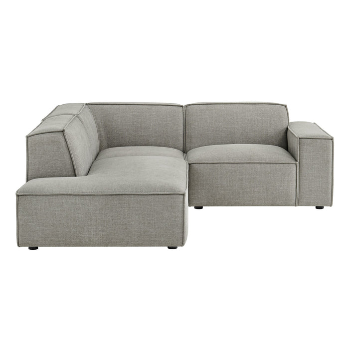 Restore 3-Piece Performance Fabric Upholstered Modular L-Shaped Sectional Sofa sectional sofa seating detail