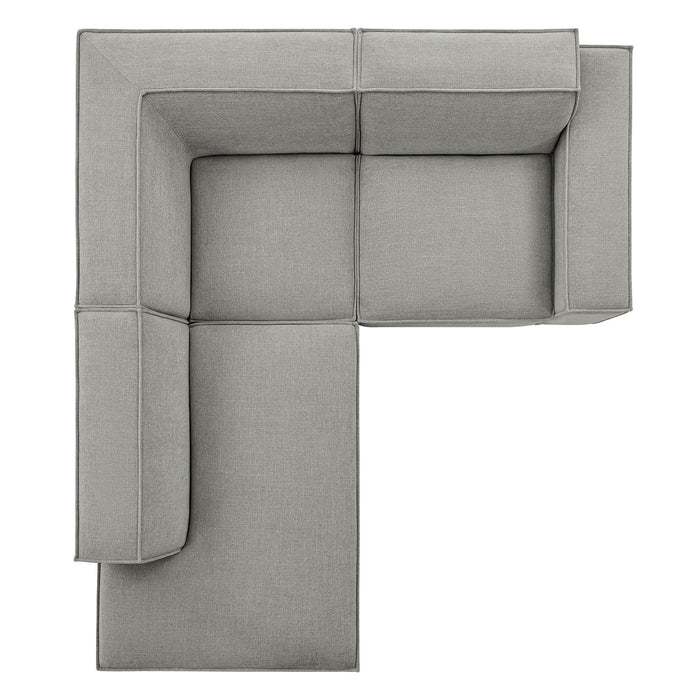 Restore 3-Piece Performance Fabric Upholstered Modular L-Shaped Sectional Sofa sectional sofa