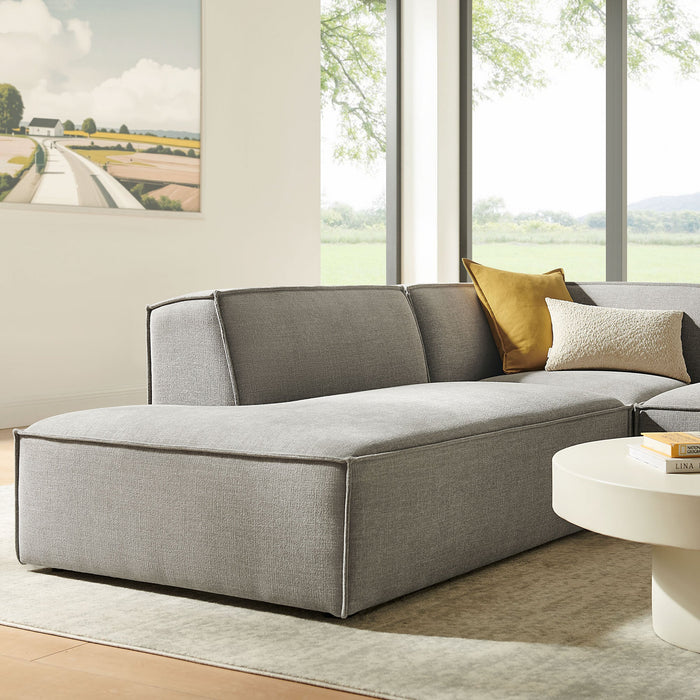 Restore 3-Piece Performance Fabric Upholstered Modular L-Shaped Sectional Sofa sectional sofa back view