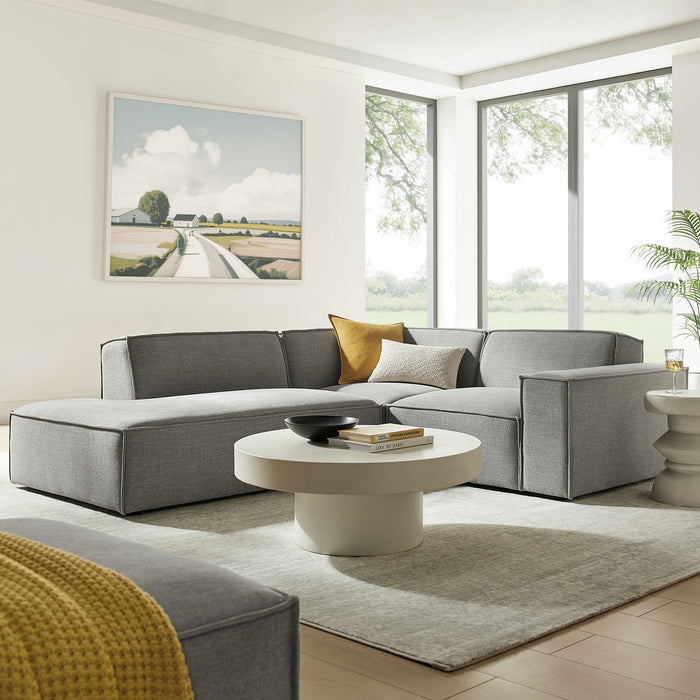 Restore 3-Piece Performance Fabric Upholstered Modular L-Shaped Sectional Sofa by Modway - view 23