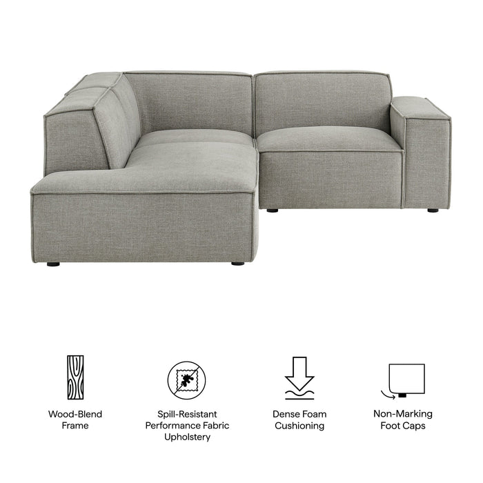 Restore 3-Piece Performance Fabric Upholstered Modular L-Shaped Sectional Sofa by Modway - view 25