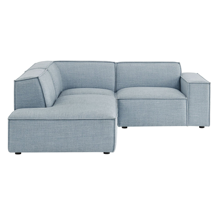 Restore 3-Piece Performance Fabric Upholstered Modular L-Shaped Sectional Sofa by Modway - view 21